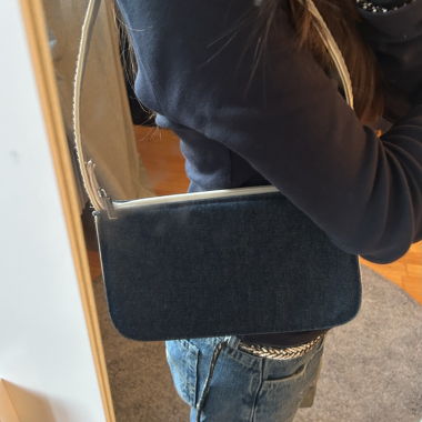 Sac à main effet denim