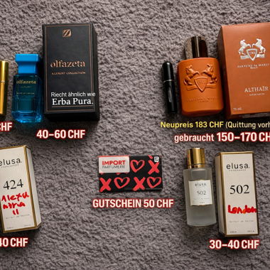 Grosses Parfum-Paket  Gutschein 50 CHF
