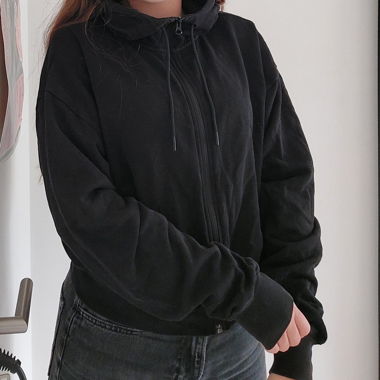 Black zip-up (cropped)