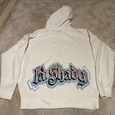 La Shady zip-up blanche avec design au dos