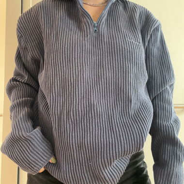 Pull tricot à fermeture éclair