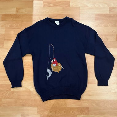 Strickpullover Sweatshirt Marine Blau, M