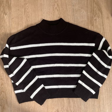 Pull en maille rayé