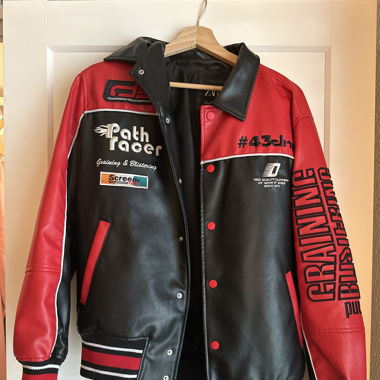 Leder Racerjacke
