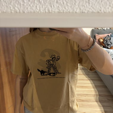 Beiges Graffic T-Shirt