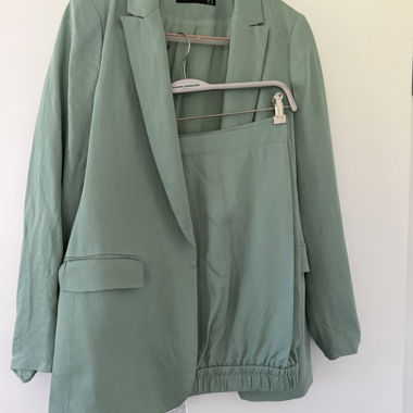 Ensemble blazer vert menthe