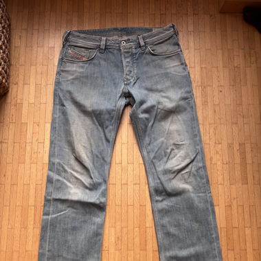 Vintage Blue Diesel Jeans with Stitching