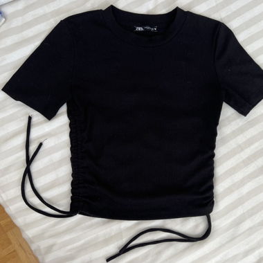black top with knots