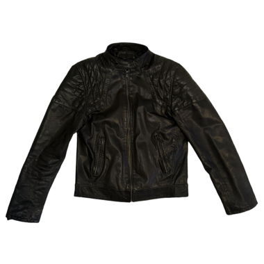 Zara Man - Echtleder-Bikerjacke