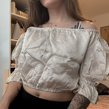 Silk off-shoulder top