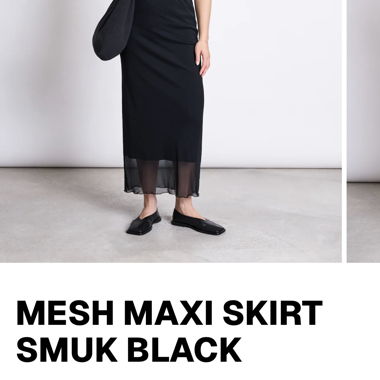 Gonna Maxi in Mesh Nera jannjune