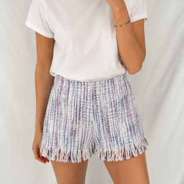 Short in tweed con frange Desigual