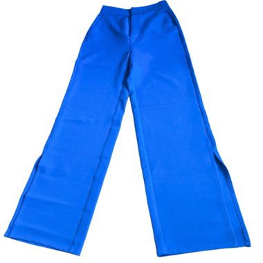 Tailored trousers with split hem - blue