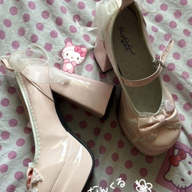 Scarpe col tacco plateau Pink Lolita