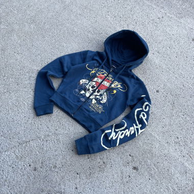 Ed Hardy Kapuzenjacke, Cropped zipup, S