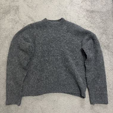 Grey vintage mohair knit sweater 