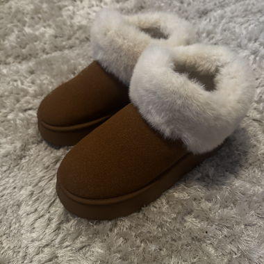 Brown Fur Shoes