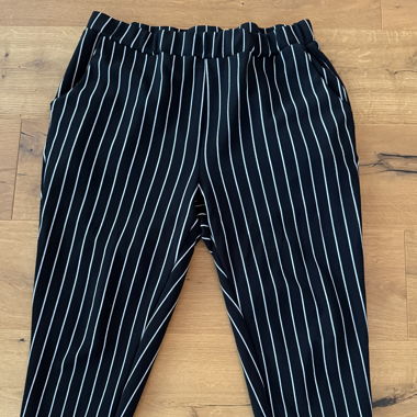 3/4 gestreifte stoffhosen / gr. XL