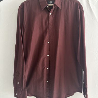 Camicia H&M bordeaux slim fit L