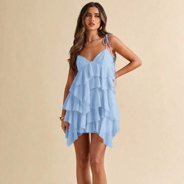 Light Blue Chiffon Dress