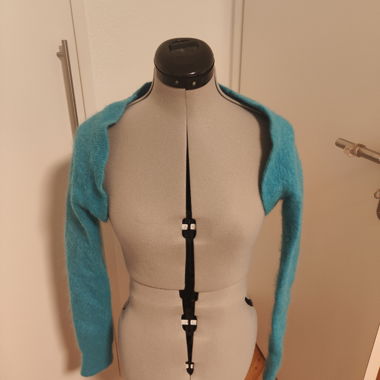GANNI turquoise bolero sweater M