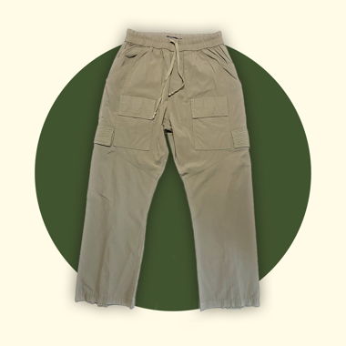 JADED LONDON Straight Leg Cargo Pants In Beige