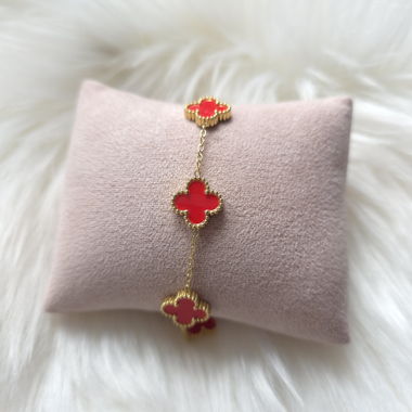 Red Clover Bracelet 18K