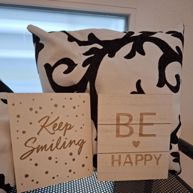 Deko Bild ,,keep smiling" 