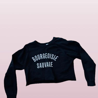 Cropped Sweatshirt «Bourgeoisie Sauvage»