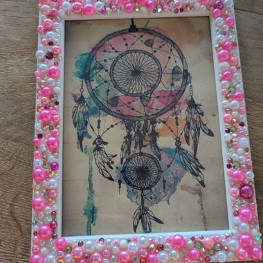 Cadre photo DIY bubblegum scintillant