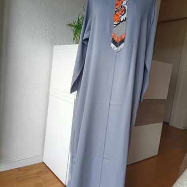 Abito caftano marocchino Jellaba grigio