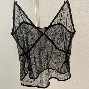 black lace top