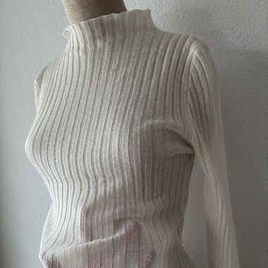 Rippstrick Longsleeve beige / creme 