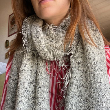 Écharpe gris chiné 