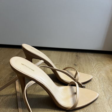 PLT nude strappy Heels