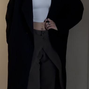 Zara Cappotto Oversize Nero