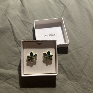 Boucles d’oreilles Swarovski vertes