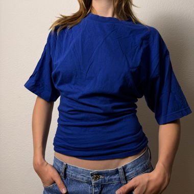 Blue Short Sleeve Top