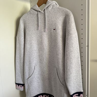 Grey Tommy Jeans Hooded Sweatshirt