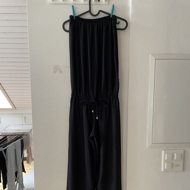 Schulterfreier Overall schwarz