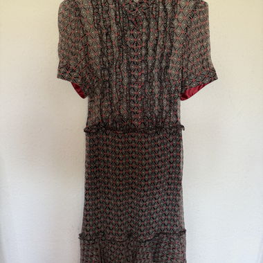 Patterned silk dress