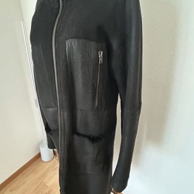 Manteau long en fausse fourrure noir DIESEL . S