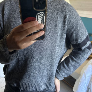 Pull gris chiné