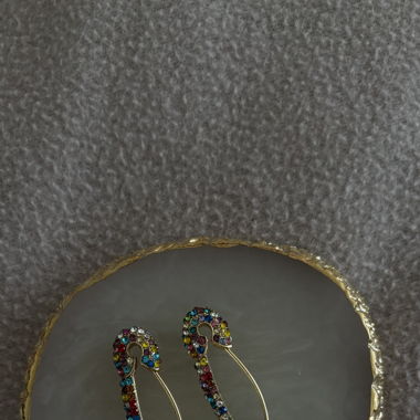 Boucles d'oreilles à tige avec cristaux