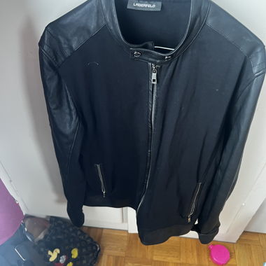 Veste en cuir Lagerfeld