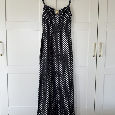 Polka dot dress with spaghetti straps