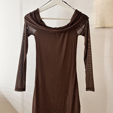 Brown Sequin Dress