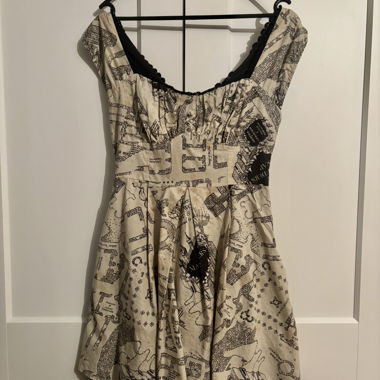 Harry Potter Dress, printed map of Hogwarts