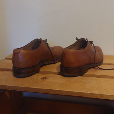 Scarpe stringate in pelle marrone, Loak, uomo
