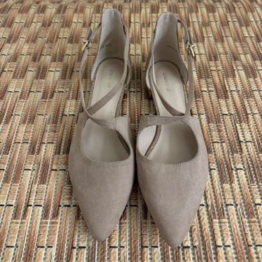 Escarpins slingback beiges